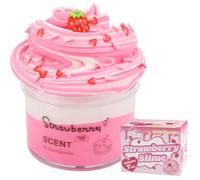 Slime de Mantequilla de Fresa, Kit de Slime Aromatizado de 7 oz, Juguetes Lindos y Cosas Preppy para Niñas, Geniales Regalos de Cumpleaños para Niñas, Detalles para Fiestas y Regalos para Navidad