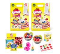 Slime Mart Bolsa pequeña (Strawberry Cheesecake) de ZURU, Juguete de Compuesto de Baba, Manualidades para niños y Adultos, 2PK