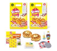 Slime Mart Bolsa pequeña (Waffles) de ZURU, Juguete de Compuesto de Baba, Manualidades para niños y Adultos, 2PK