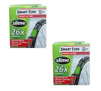 Slime Smart Tube Self Healing 26" X 1.75-2.125 Schrader Inner Tubes (Pack of 2) Paquete de Tubo Interior, Unisex, Negro