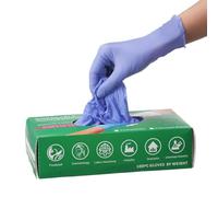 Slimerence Guantes médicos desechables de nitrilo, sin polvo, alimentos estructurados, industria química doméstica, caja azul de 100