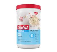 SlimFast Polvo de reemplazo de comida, vainilla francesa original, mezcla de batido para pérdida de peso, 10 g de proteína, 22 porciones