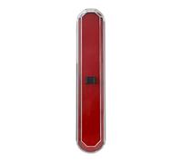Slimly - Caja de lápices con tapa transparente para estudiantes, profesional, escuela, esencial, metal, Red