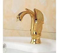 SlimpleStudio Grifo Grifo del Lavabo De Oro Aumentaba Fría Y Caliente Baño Grifo De Agua sobre El Lavabo Contrario Retro Grifo Solo Agujero Grifo De La Sección Corta Grifería (Color : High-End)
