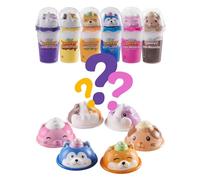 SLIMY Soft & Squishy Collectibles - 150 g de masa de juego original Slime, diversión segura para niños con slime en dos colores y divertida figura coleccionable antiestrés Squishy