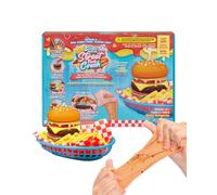 SLIMY Street Foodz Crush - Burgeron, slime y plastilina, juego creativo para mezclar, moldear y decorar, diseño creativo para niños