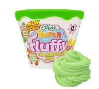 SLIMY Super Fluffy 100 g de masa de juego verde en la taza, la plastilina más esponjosa original Slimy Slime, divertida y perfumada para niños