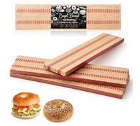 Sliner 3 tablas para hornear bagel de 15.7 x 3.5 x 0.8 pulgadas, madera de pino de cedro con arpillera, herramientas esenciales para hornear de grado alimenticio para tostar una hermosa corteza de