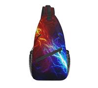 Sling Bag Abstract Fire Ice Senderismo Daypack Crossbody Hombro Mochila Travel Chest Pack para Hombres Mujeres