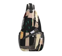 Sling Bag Abstract Modern Artist Senderismo Mochila Crossbody Hombro Mochila Travel Chest Pack para Hombres Mujeres