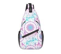 Sling Bag Acuarela Boho Atrapasueños Mandala Magic Senderismo Mochila Crossbody Hombro Mochila Viaje Cofre Pack para Hombres Mujeres