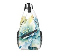 Sling Bag Acuarela Flor Floral Senderismo Mochila Crossbody Hombro Mochila Viaje Cofre Pack para Hombres Mujeres