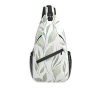 Sling Bag Acuarela Hoja Pastel Senderismo Mochila Crossbody Hombro Mochila Viaje Cofre Pack para Hombres Mujeres
