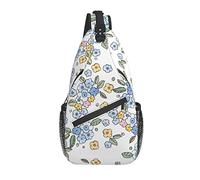 Sling Bag Acuarela Little Floral Wildflower Senderismo Mochila Crossbody Hombro Mochila Viaje Cofre Pack para Hombres Mujeres