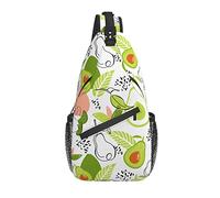 Sling Bag Aguacate Palm Leaf Modern Senderismo Daypack Crossbody Hombro Mochila Travel Chest Pack para Hombres Mujeres