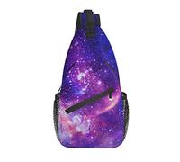 Sling Bag Aurora Galaxy Blue Pastel Senderismo Mochila Crossbody Hombro Mochila Viaje Chest Pack para Hombres Mujeres