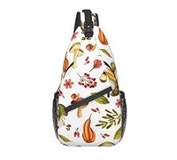 Sling Bag Autumn Gnomes Leaf Fall Senderismo Mochila Crossbody Hombro Mochila Travel Chest Pack para Hombres Mujeres