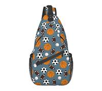 Sling Bag Ball Basket Fútbol Béisbol Deporte Senderismo Mochila Crossbody Hombro Mochila Travel Chest Pack para Hombres Mujeres