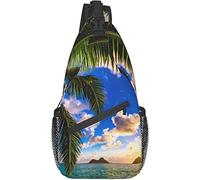 Sling Bag, Beautiful Sunrise Ocean Print Crossbody Sling Mochila para Hombro Casual Mujeres y Hombres