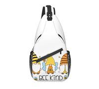 Sling Bag Bee Gnomes Farmhouse Orange Senderismo Daypack Crossbody Hombro Mochila Travel Chest Pack para Hombres Mujeres