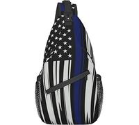 Sling Bag Black and White American gunflag Bandera Crossbody Hombro Cofre Mochila de Viaje al Aire Libre para Mujeres y Hombres