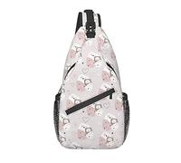 Sling Bag Boho Owl Childish Bird Pink Senderismo Mochila Crossbody Hombro Mochila Travel Chest Pack para Hombres Mujeres