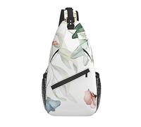 Sling Bag Botanical Flower Leaf Plant Senderismo Mochila Crossbody Hombro Mochila Travel Chest Pack para Hombres Mujeres