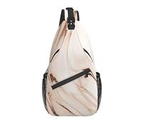 Sling Bag Bright Marble Abstract Splash Senderismo Mochila Crossbody Hombro Mochila Travel Chest Pack para Hombres Mujeres