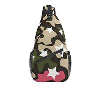 Sling Bag Camo Star Camouflage Senderismo Mochila Crossbody Hombro Mochila Travel Chest Pack para Hombres Mujeres