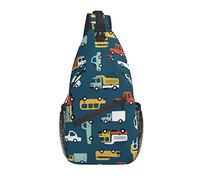 Sling Bag Car Childish Truck Senderismo Mochila Crossbody Hombro Mochila Travel Chest Pack para Hombres Mujeres