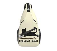 Sling Bag Cat Funny Senderismo Daypack Crossbody Hombro Mochila Travel Chest Pack para Hombres Mujeres