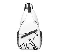 Sling Bag Cat Funny White Senderismo Daypack Crossbody Hombro Mochila Travel Chest Pack para Hombres Mujeres