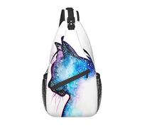 Sling Bag Cat Galaxy Senderismo Mochila Crossbody Hombro Mochila Viaje Pecho Pack para Hombres Mujeres