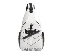 Sling Bag Cat Simple Senderismo Daypack Crossbody Hombro Mochila Travel Chest Pack para Hombres Mujeres