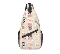 Sling Bag Chef Gnomes Cooking Cute Hiking Daypack Crossbody Hombro Mochila Travel Chest Pack para Hombres Mujeres
