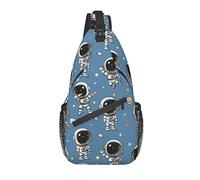 Sling Bag Childish Astronaut Blue Space Senderismo Mochila Crossbody Hombro Mochila Travel Chest Pack para Hombres Mujeres