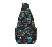 Sling Bag Childish Blue Modern Truck Car Senderismo Mochila Crossbody Hombro Mochila Travel Chest Pack para Hombres Mujeres