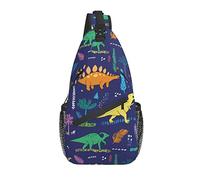 Sling Bag Childish Dino Dinosaur Forest Senderismo Mochila Crossbody Hombro Mochila Travel Chest Pack para Hombres Mujeres