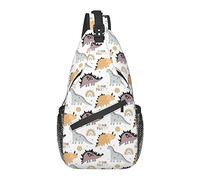 Sling Bag Childish Dinosaur Boho Dino Cute Senderismo Mochila Crossbody Hombro Mochila Travel Chest Pack para Hombres Mujeres