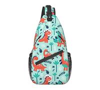 Sling Bag Childish Dinosaur Cute Hiking Daypack Crossbody Shoulder Backpack Travel Chest Pack para Hombres y Mujeres