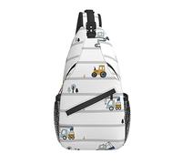 Sling Bag Childish Truck Boho Excavator Senderismo Mochila Crossbody Hombro Mochila Travel Chest Pack para Hombres Mujeres
