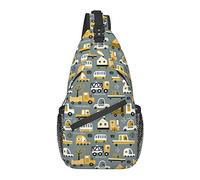 Sling Bag Childish Truck Car Vehicle Senderismo Mochila Crossbody Hombro Mochila Travel Chest Pack para Hombres Mujeres