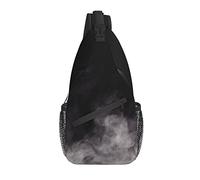 Sling Bag Cloudy Splash Abstract Modern Black and White Senderismo Mochila Crossbody Hombro Mochila Travel Chest Pack para Hombres Mujeres