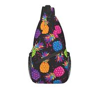 Sling Bag Colorful Pine Art Tropical Senderismo Daypack Crossbody Hombro Mochila Travel Chest Pack para Hombres Mujeres