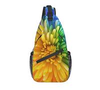 Sling Bag Colorful Rainbow Flower Senderismo Daypack Crossbody Hombro Mochila Travel Chest Pack para Hombres Mujeres