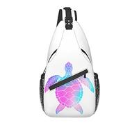 Sling Bag Colorful Sea Turtle Marine Senderismo Daypack Crossbody Hombro Mochila Travel Chest Pack para Hombres Mujeres
