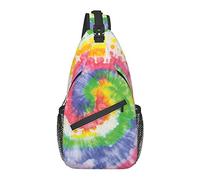 Sling Bag Colorido Espiral Tie Dye Pride Senderismo Mochila Crossbody Hombro Mochila Viaje Cofre Pack para Hombres Mujeres