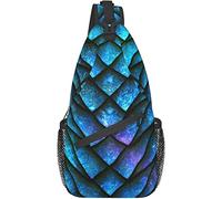 Sling Bag, Cool Dragon Scale 3D Print Crossbody Sling Mochila para Hombro Casual Mujeres y Hombres