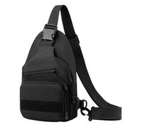 Sling Bag, Cross Body Backpack, Shoulder Backpack Portable Bag Waterproof Utility Sports Storage Outdoor Carrier Pouch, Daily Use for Camping Walking, Travel, School Men Women, Negro,