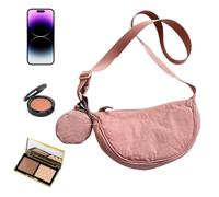 Sling Bag,curva para mujer Monederos de media luna de nailon compactos y